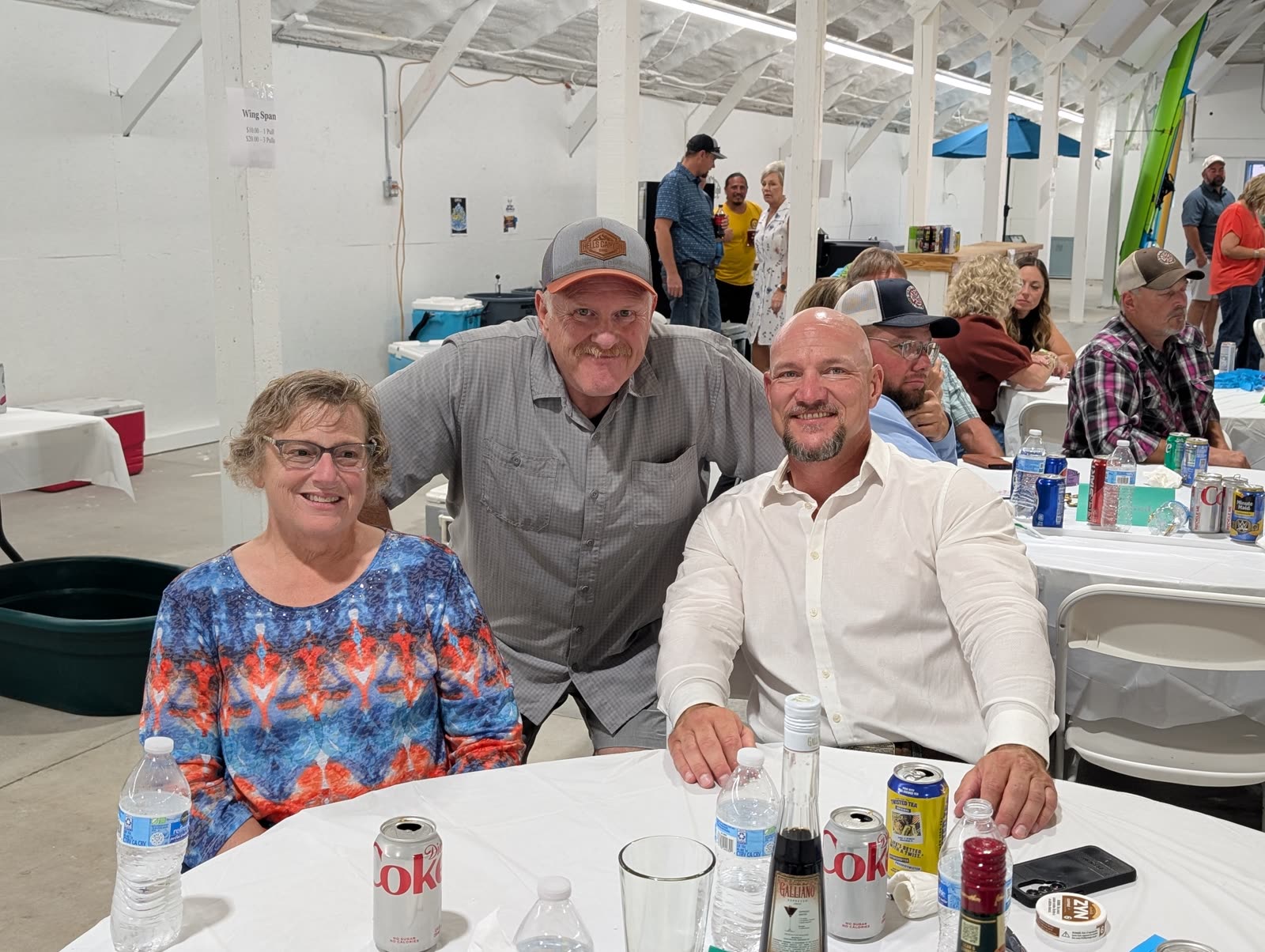 William Barry with supporters at a community dinner